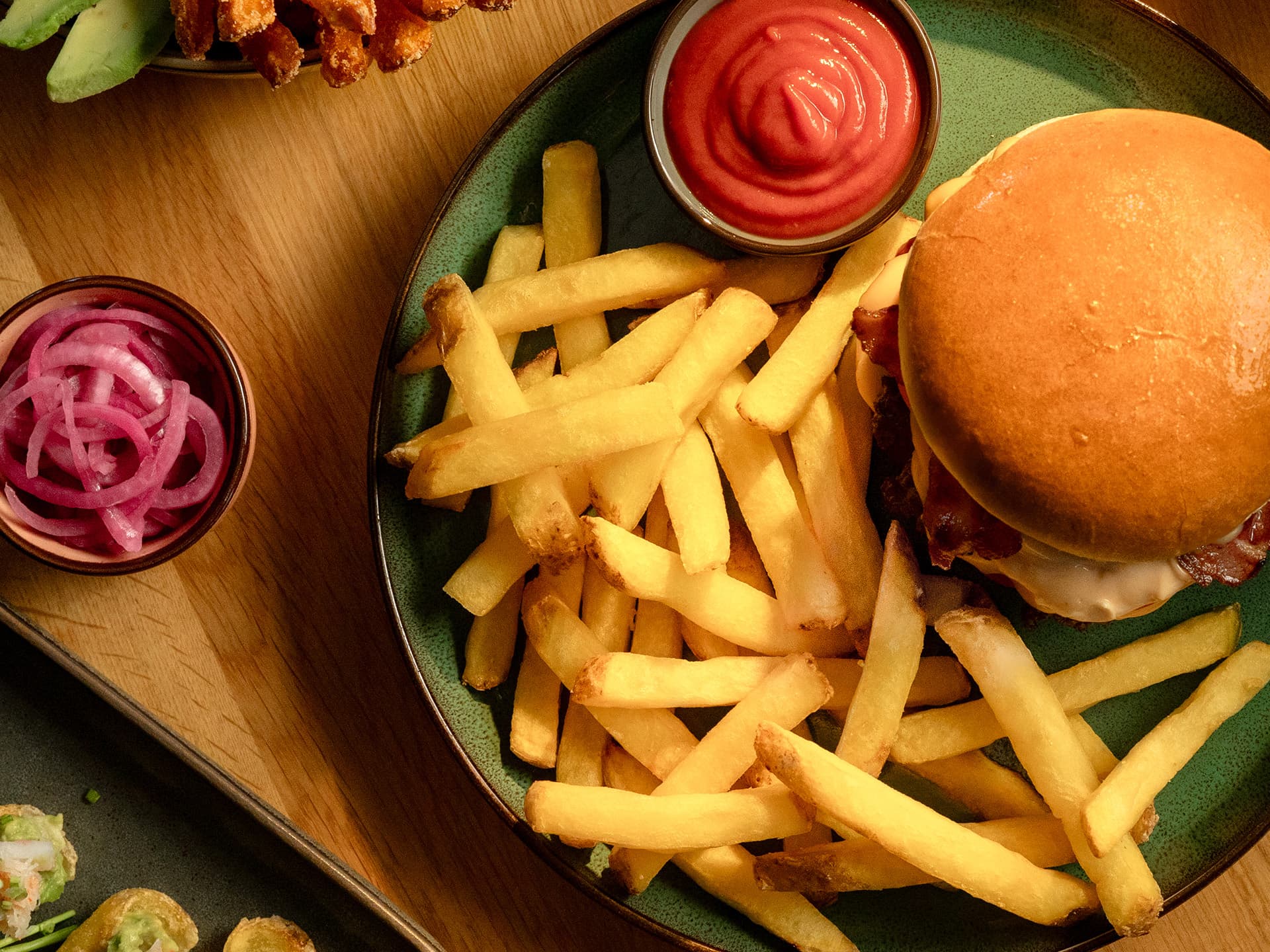 Chef's Harvest with smash burger