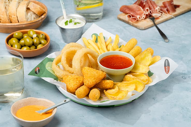 Farm Frites Friesbee - snack platter